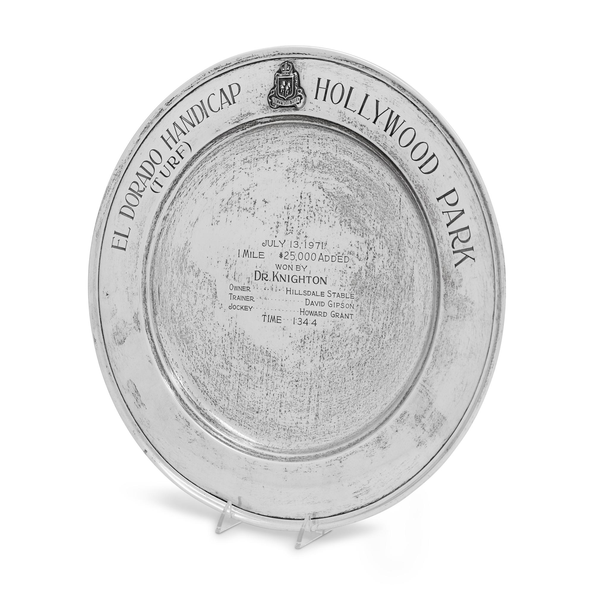 An American Silver Horse Racing Trophy