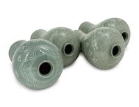 Four Korean Celadon 'Crane and Cloud' Porcelain Maebyong Vases