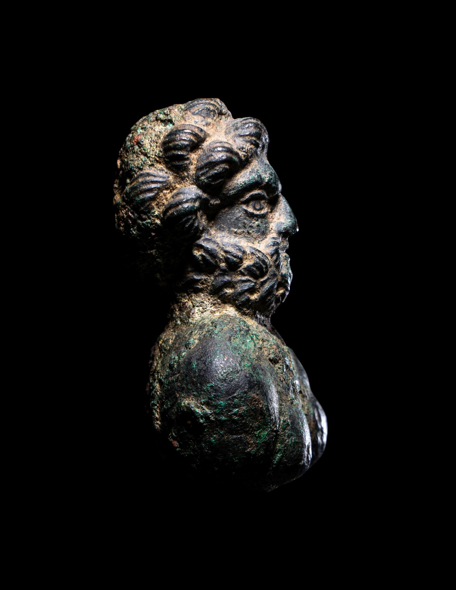 A Romano-Celtic Bronze Bust of Jupiter