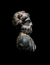 A Romano-Celtic Bronze Bust of Jupiter
