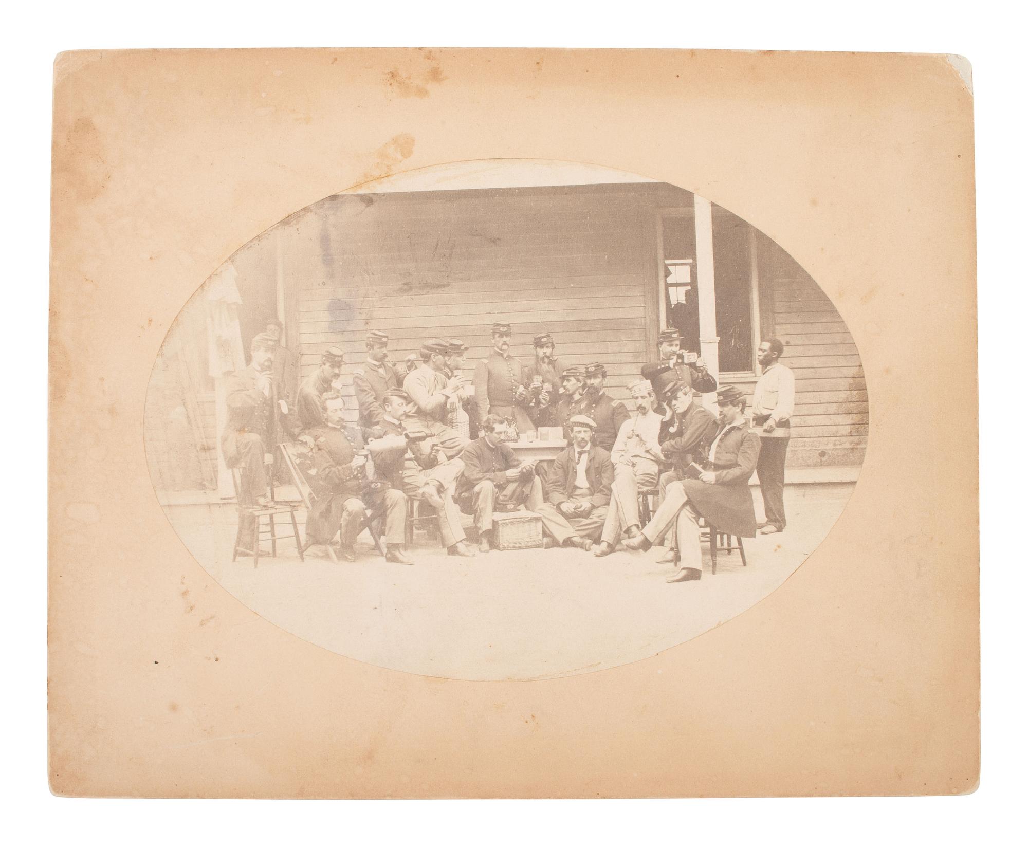 [CIVIL WAR]. A group of 11 photographs of the 7th New York State Militia by W. Seuss, Baltimore.