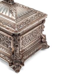 Two Neoclassical Style Silver-Plate Table Caskets