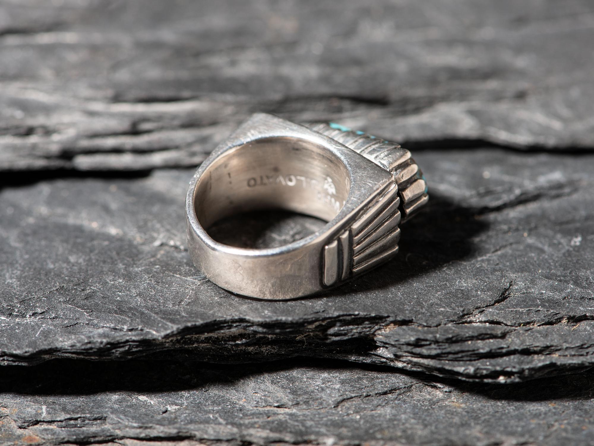 Sterling Silver and Nevada Blue Turquoise Ring