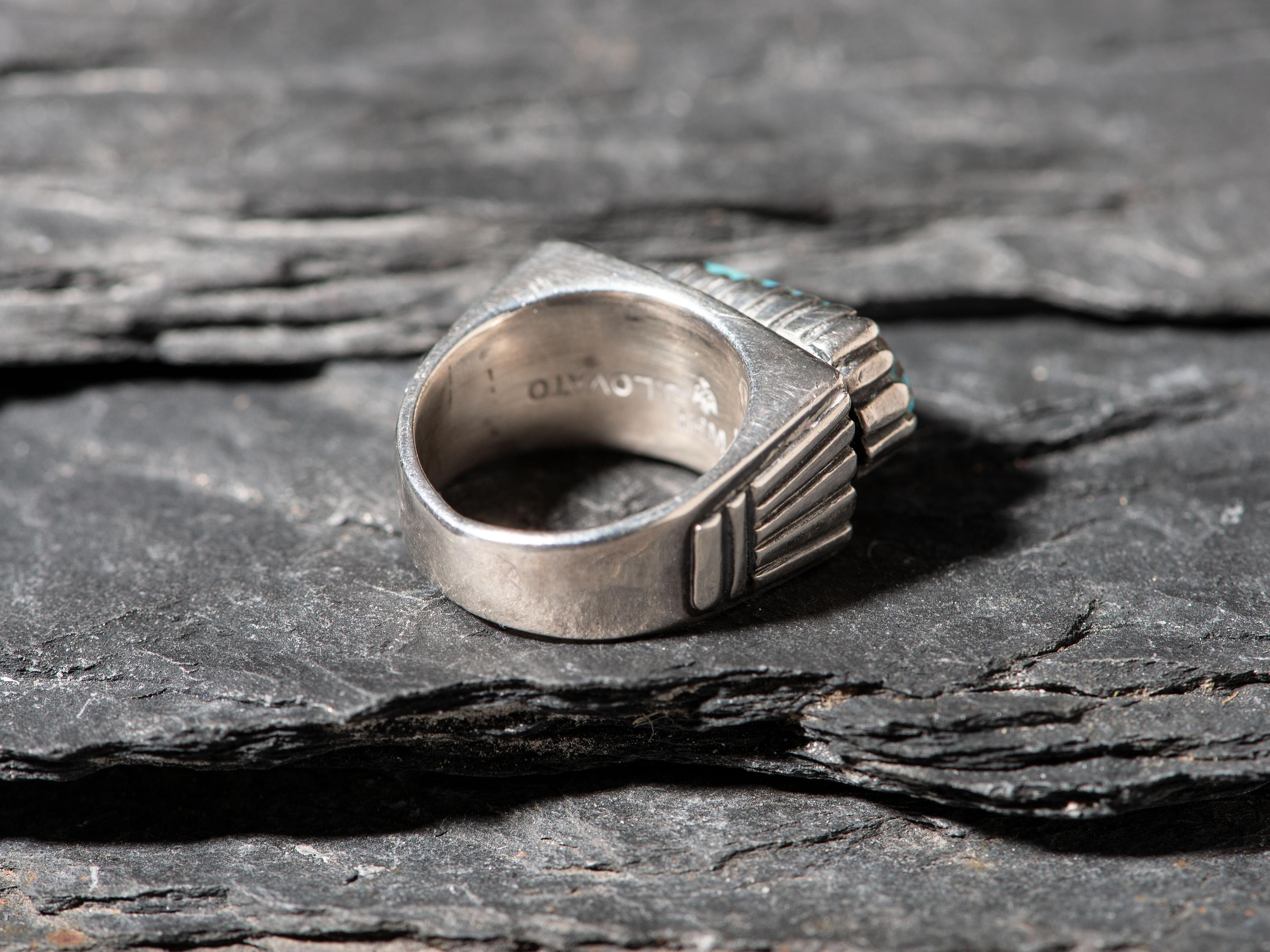 Sterling Silver and Nevada Blue Turquoise Ring