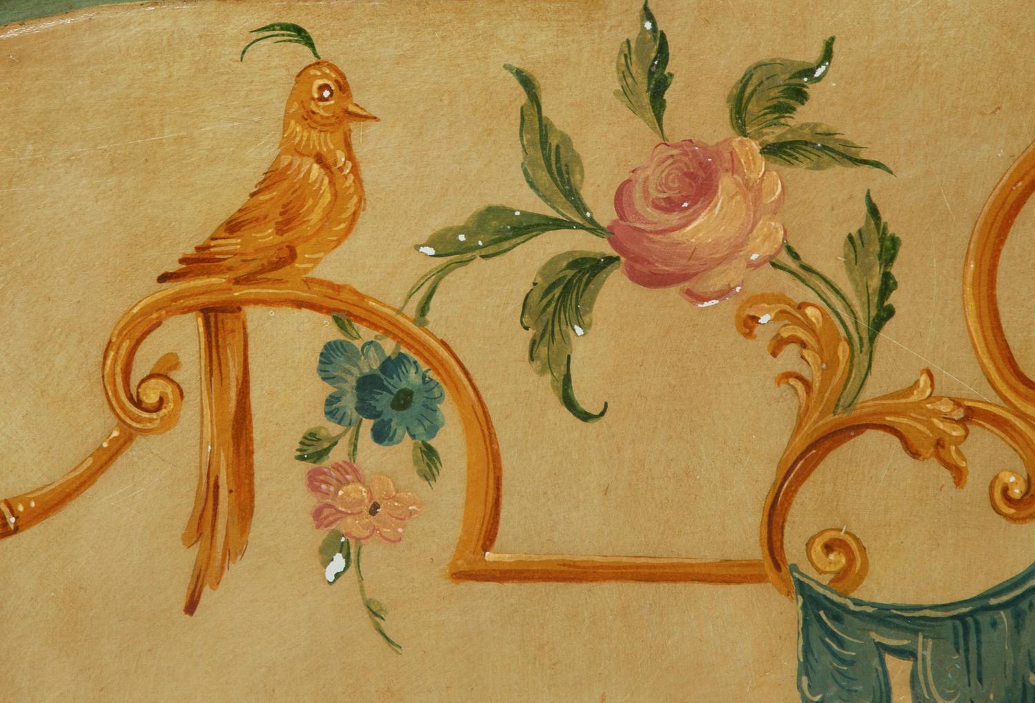 A Pair of Venetian Style Painted Headboards