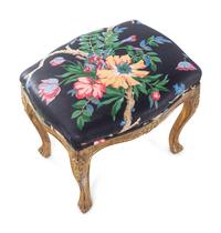 A Pair of Louis XV Style Giltwood Tabourets