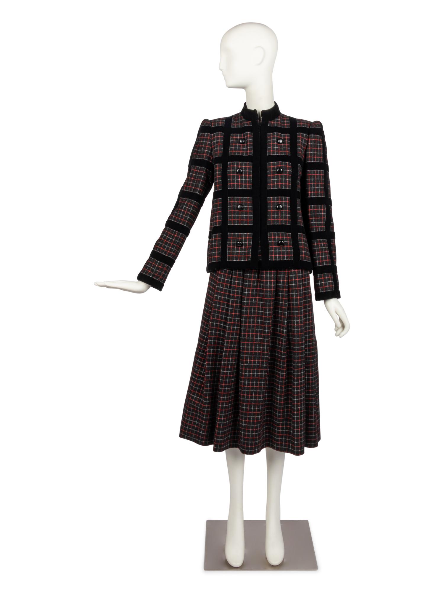 Givenchy Haute Couture Tartan Suit, Fall 1982