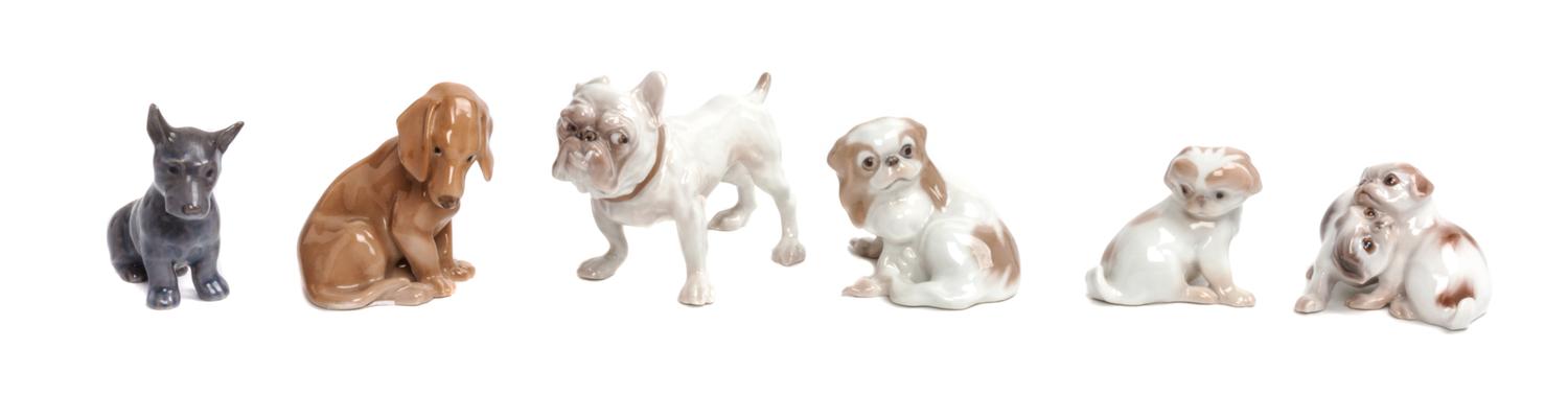 Six Bing & Grondahl Porcelain Figures Width of widest 4 1/4 inches. — 20TH CENTURY