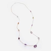 A 14K Yellow Gold and Gemstone Necklace