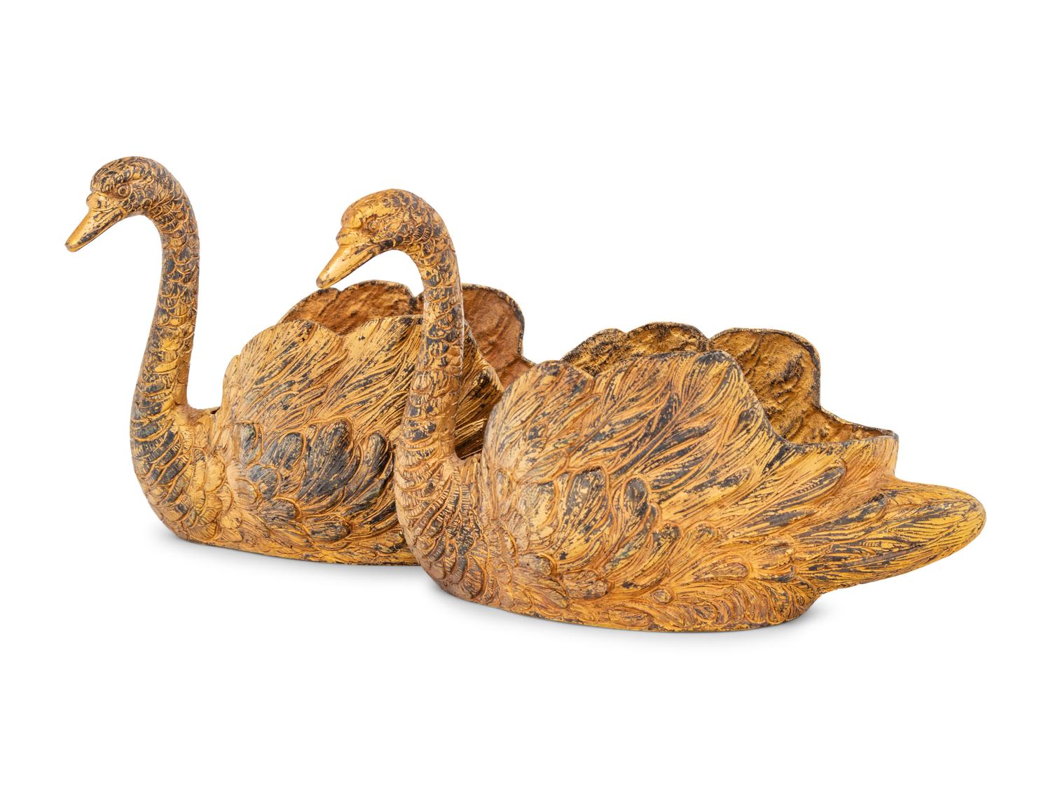 A Pair of Italian Silver-Gilt Table Articles