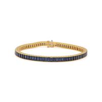 YELLOW GOLD AND SYNTHETIC SAPPHIRE BRACELET