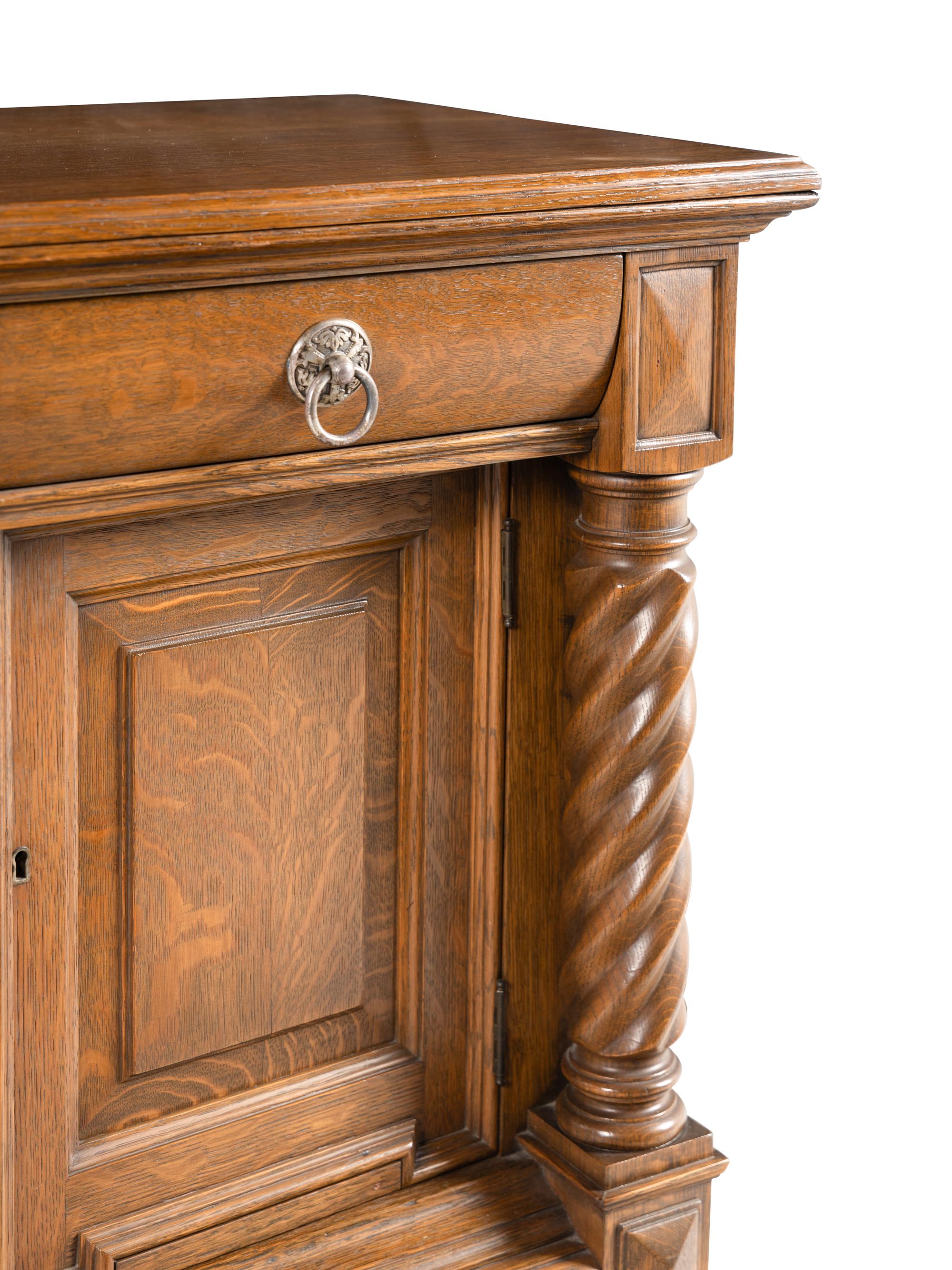 A Renaissance Revival Oak Serving Cabinet
