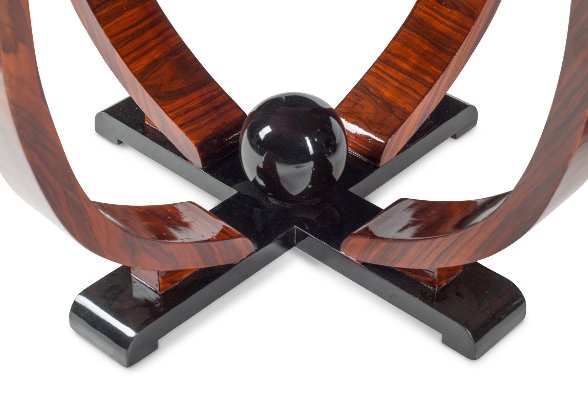 A Pair of Art Deco Style Part-Ebonized Tables