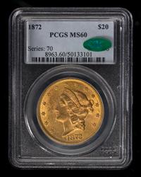 A United States 1872 Liberty Head $20 Gold Coin