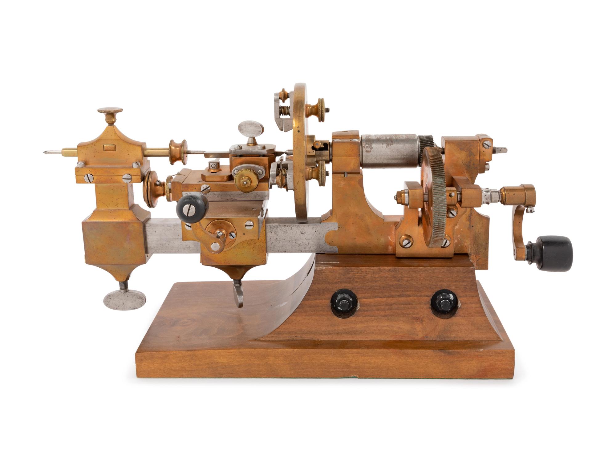 A Brass and Steel Watch Maker's Mandrel