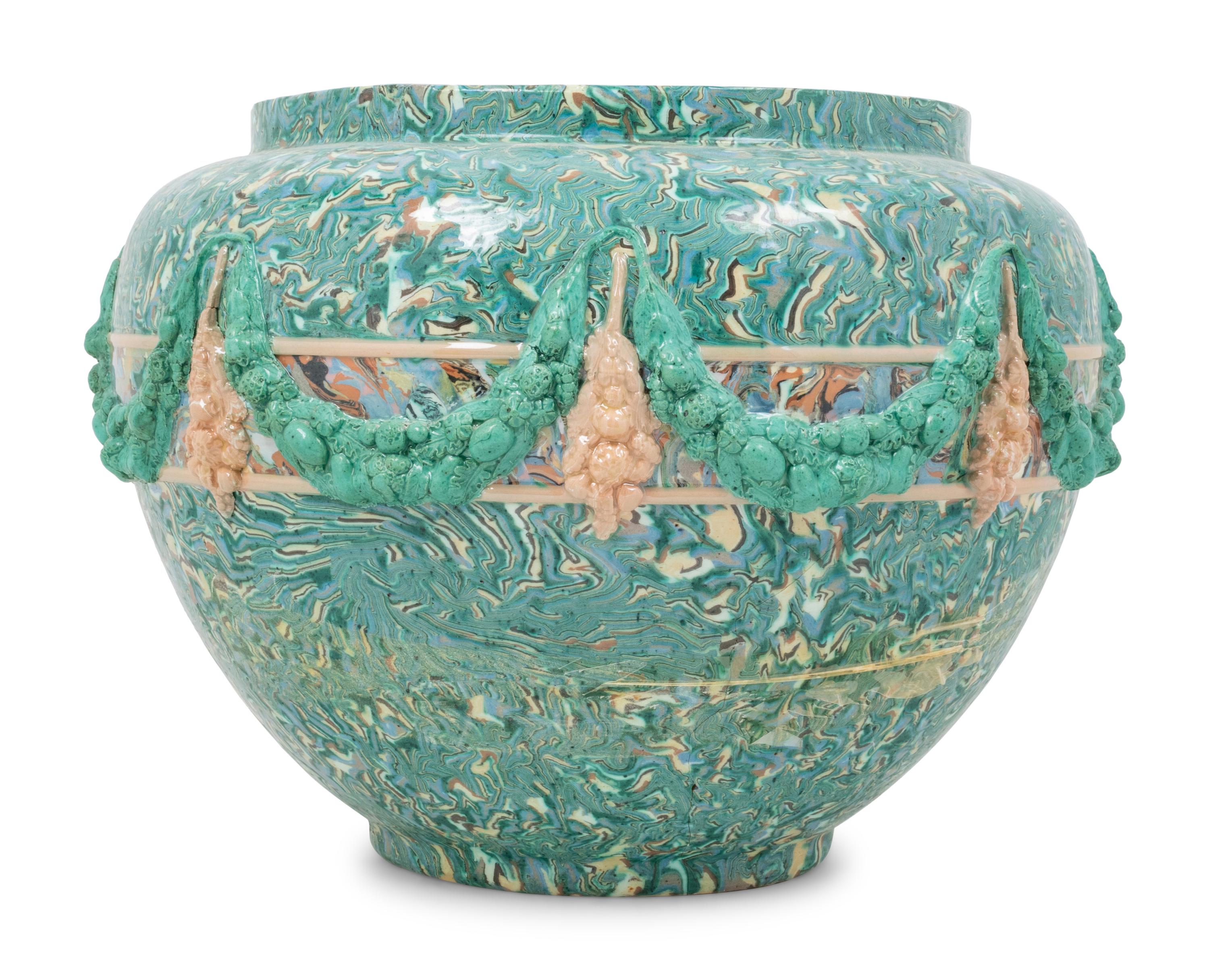 An Uzès Glazed Ceramic Jardinière
