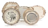 A Collection of Five Silver Plate Serving Pieces Length of largest 16 inches. — 20TH CENTURY