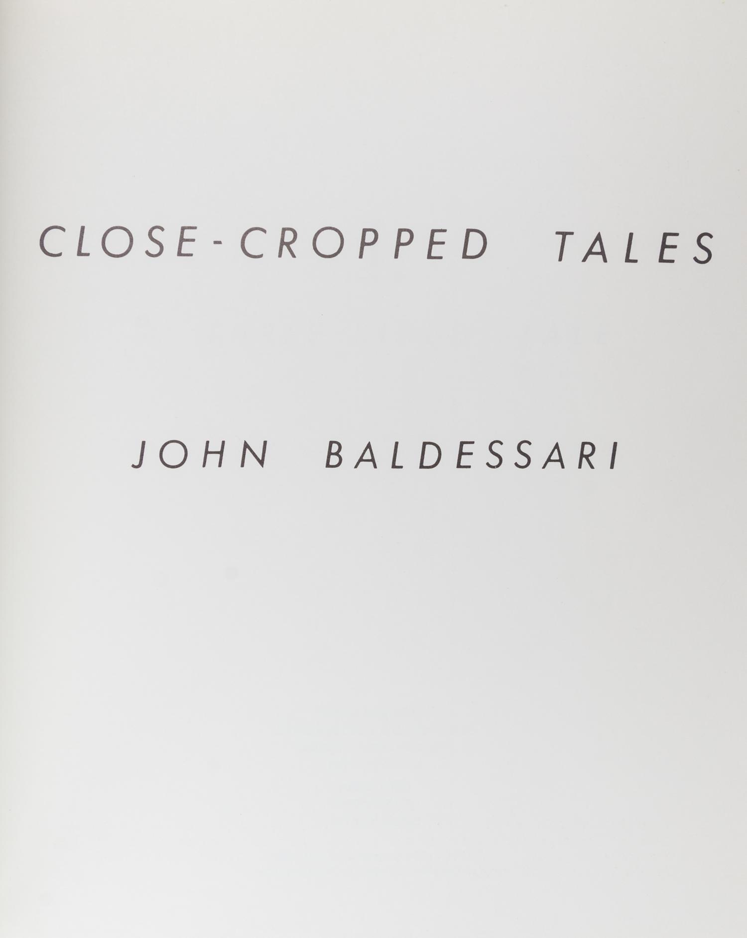 BALDESSARI, JOHN. Throwing a Ball Once to Get Three Melodies and Fifteen Chords. UC Irvine, 1975. With three others (4 total)