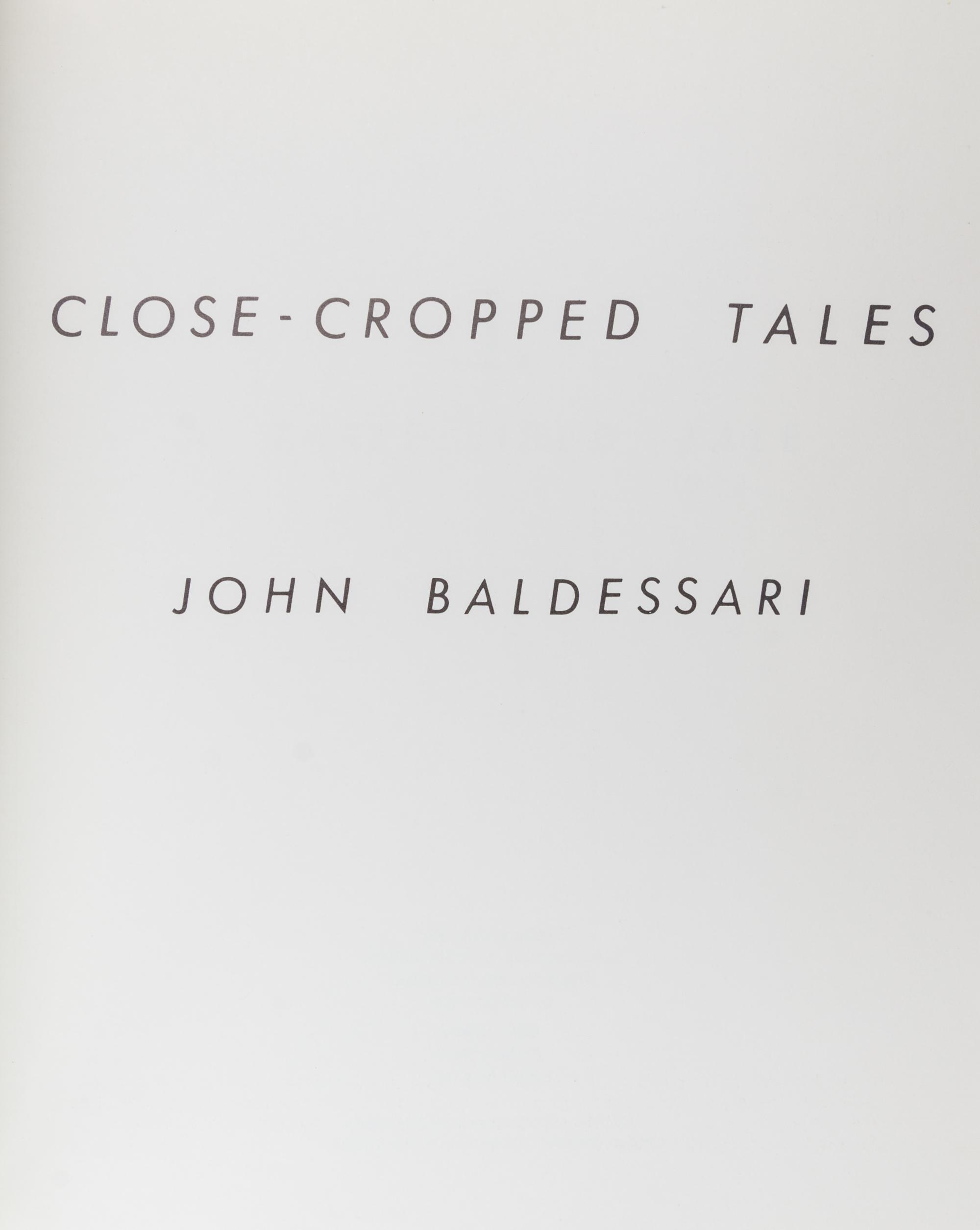 BALDESSARI, JOHN. Throwing a Ball Once to Get Three Melodies and Fifteen Chords. UC Irvine, 1975. With three others (4 total)