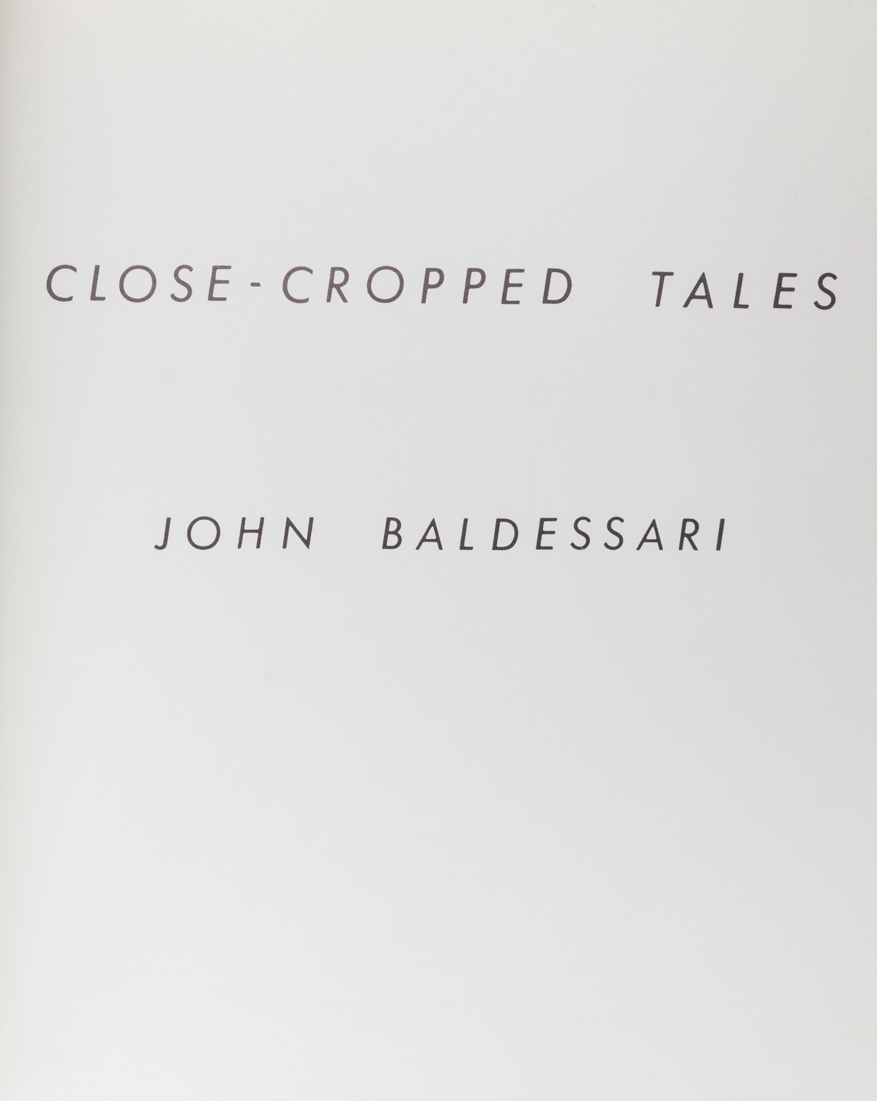 BALDESSARI, JOHN. Throwing a Ball Once to Get Three Melodies and Fifteen Chords. UC Irvine, 1975. With three others (4 total)