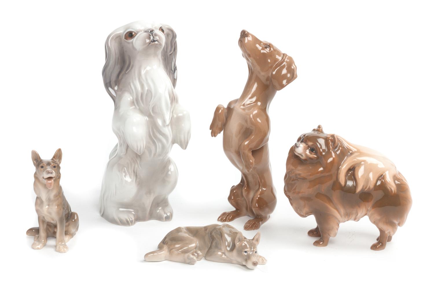 Five Bing & Grondahl Porcelain Figures Height of tallest 7 1/2 inches. — 20TH CENTURY