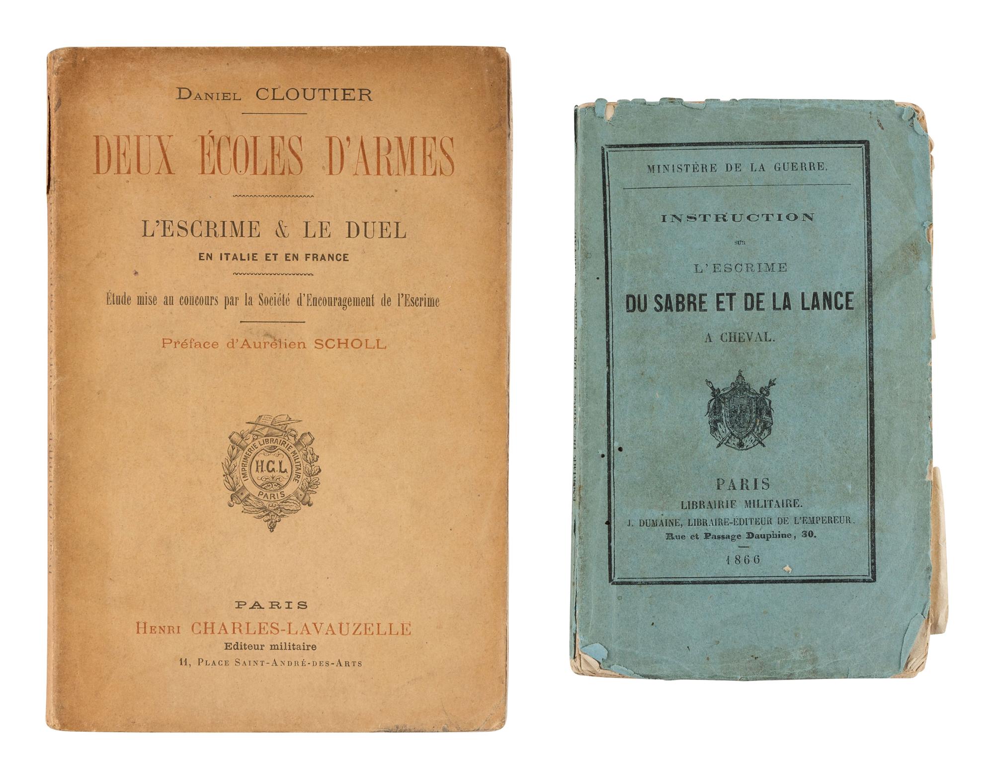 [FENCING -- FRENCH]. A group of approximately 86 volumes about fencing in French, including: