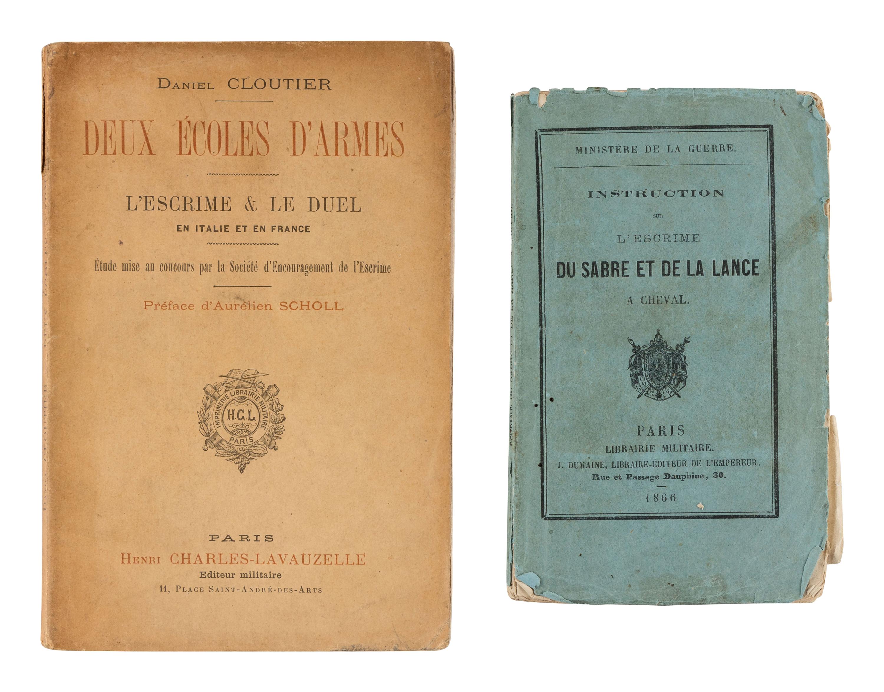 [FENCING -- FRENCH]. A group of approximately 86 volumes about fencing in French, including: