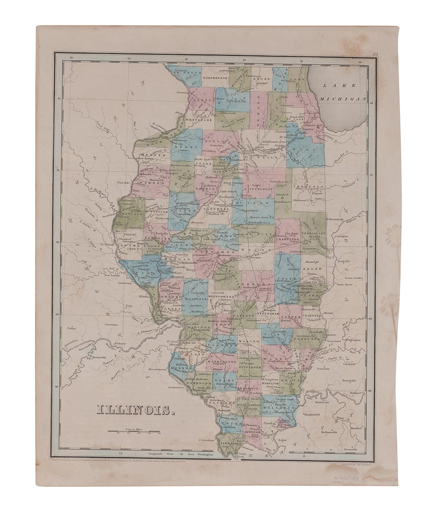 [ILLINOIS -- MAPS]. A group of 4 maps, comprising: