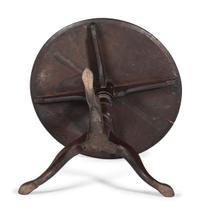 A Chippendale Turned Walnut Pad-Foot Candlestand