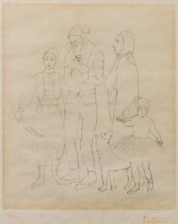 After Pablo Picasso, (Spanish, 1881-1973), Famille de Saltimbanques (Family of Acrobats), 1950