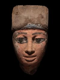 An Egyptian Wood Mummy Mask
