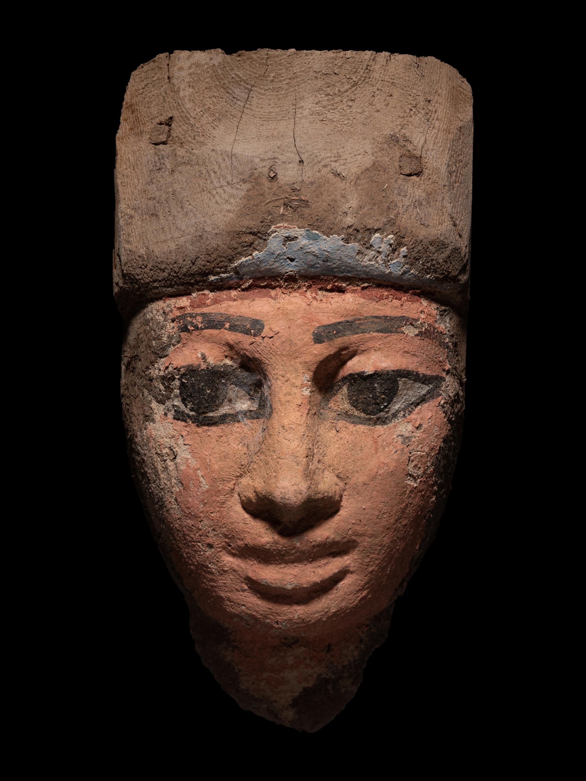 An Egyptian Wood Mummy Mask