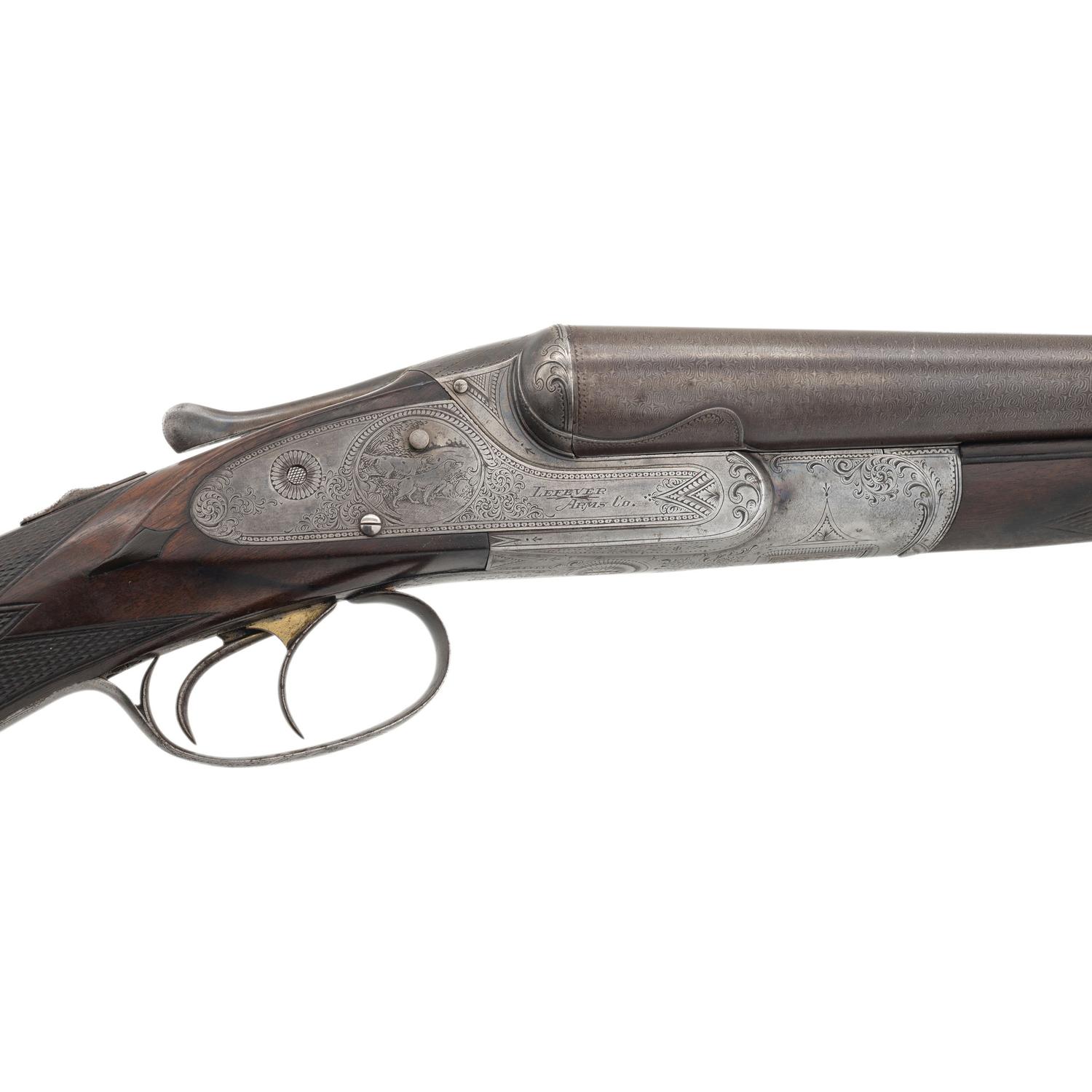 **High Quality C-Grade Lefever Arms Company SxS Hammerless with Damascus Steel Barrels