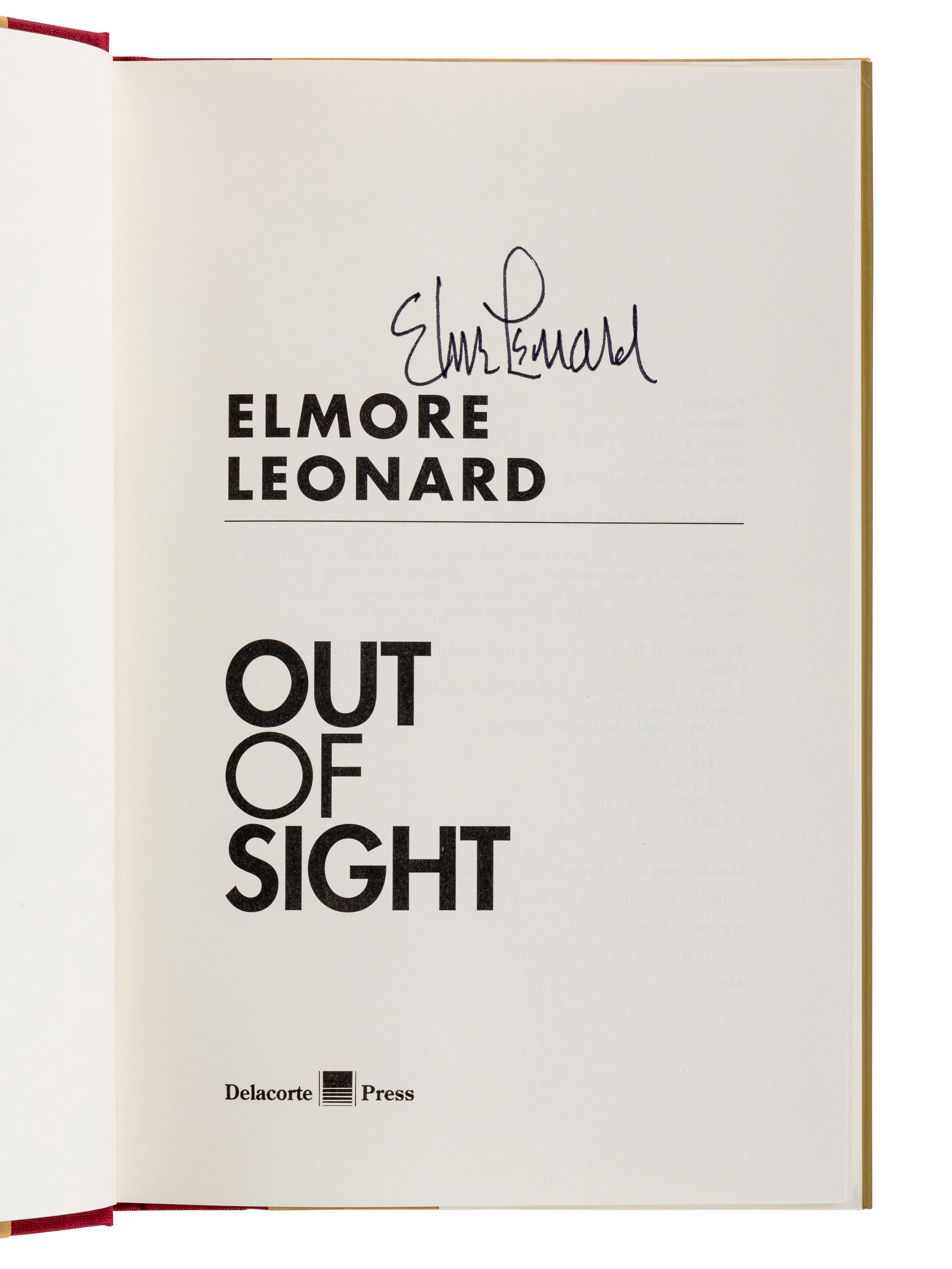 LEONARD, Elmore (1925-2013). A group of 11 FIRST EDITIONS of Leonard’s works later adapted into films, ALL SIGNED OR INSCRIBED, comprising: