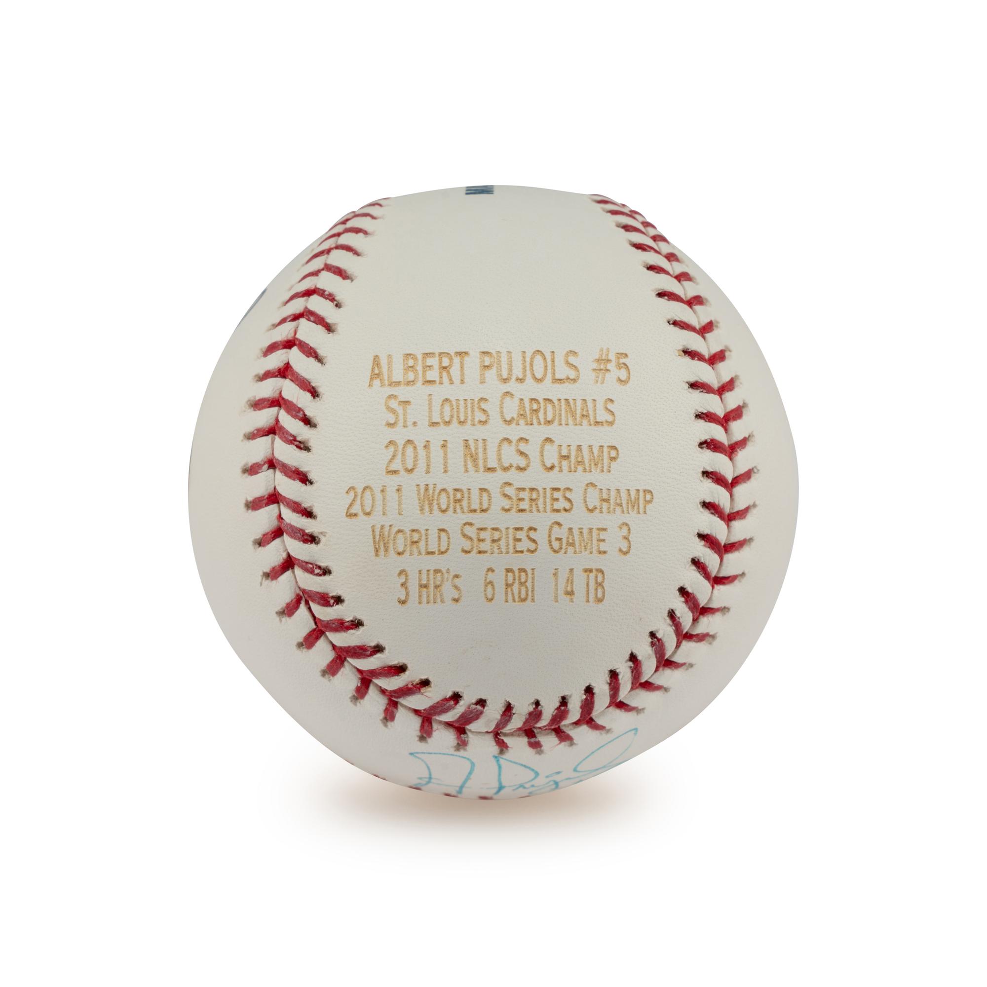 An Albert Pujols Single Signed Autograph 2011 World Series Baseball (Beckett Authentication Services)