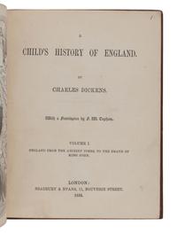 DICKENS, Charles (1812-1870). A Child’s History of England. London: Bradbury & Evans, 1852-1854.