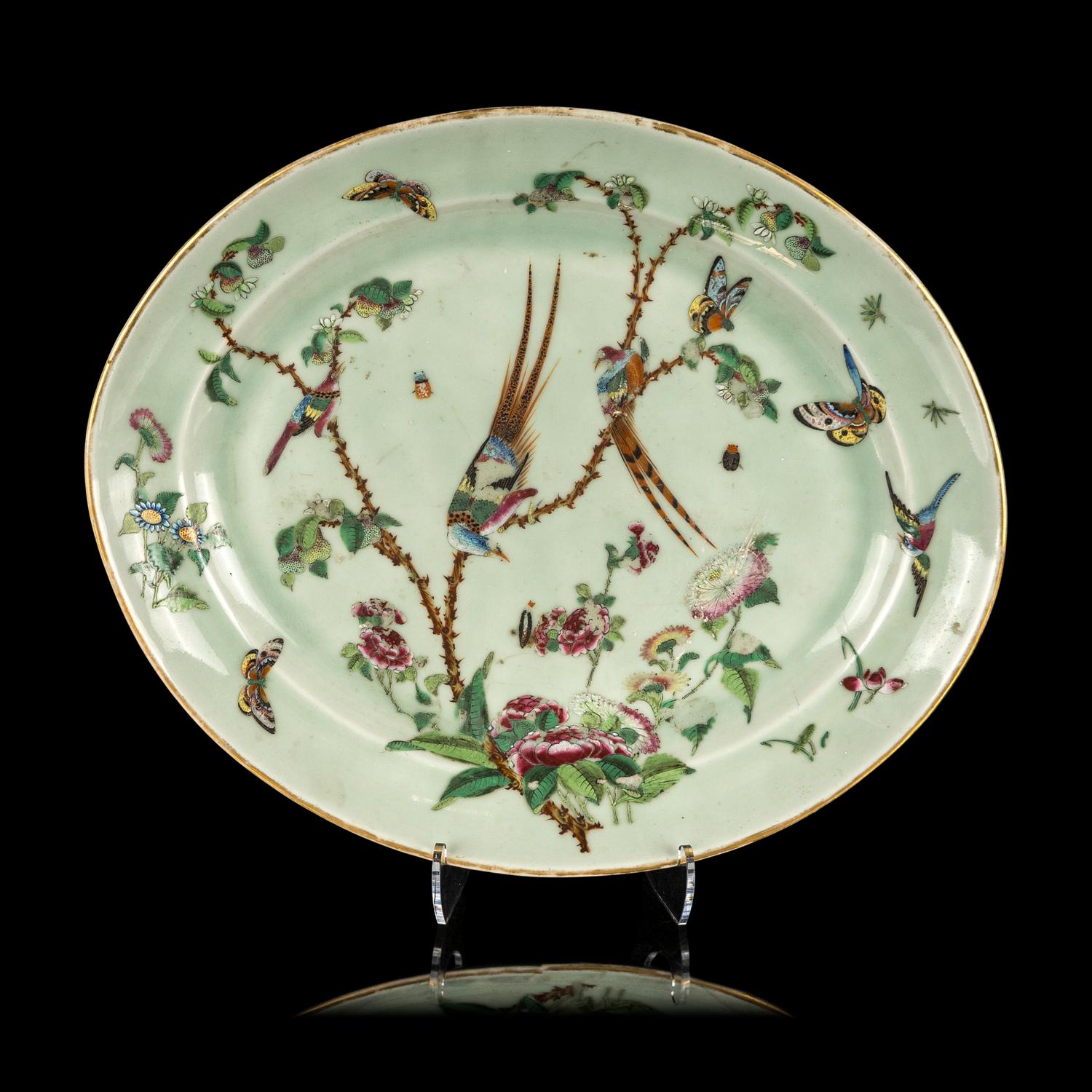 Three Chinese Export Porcelain Plates