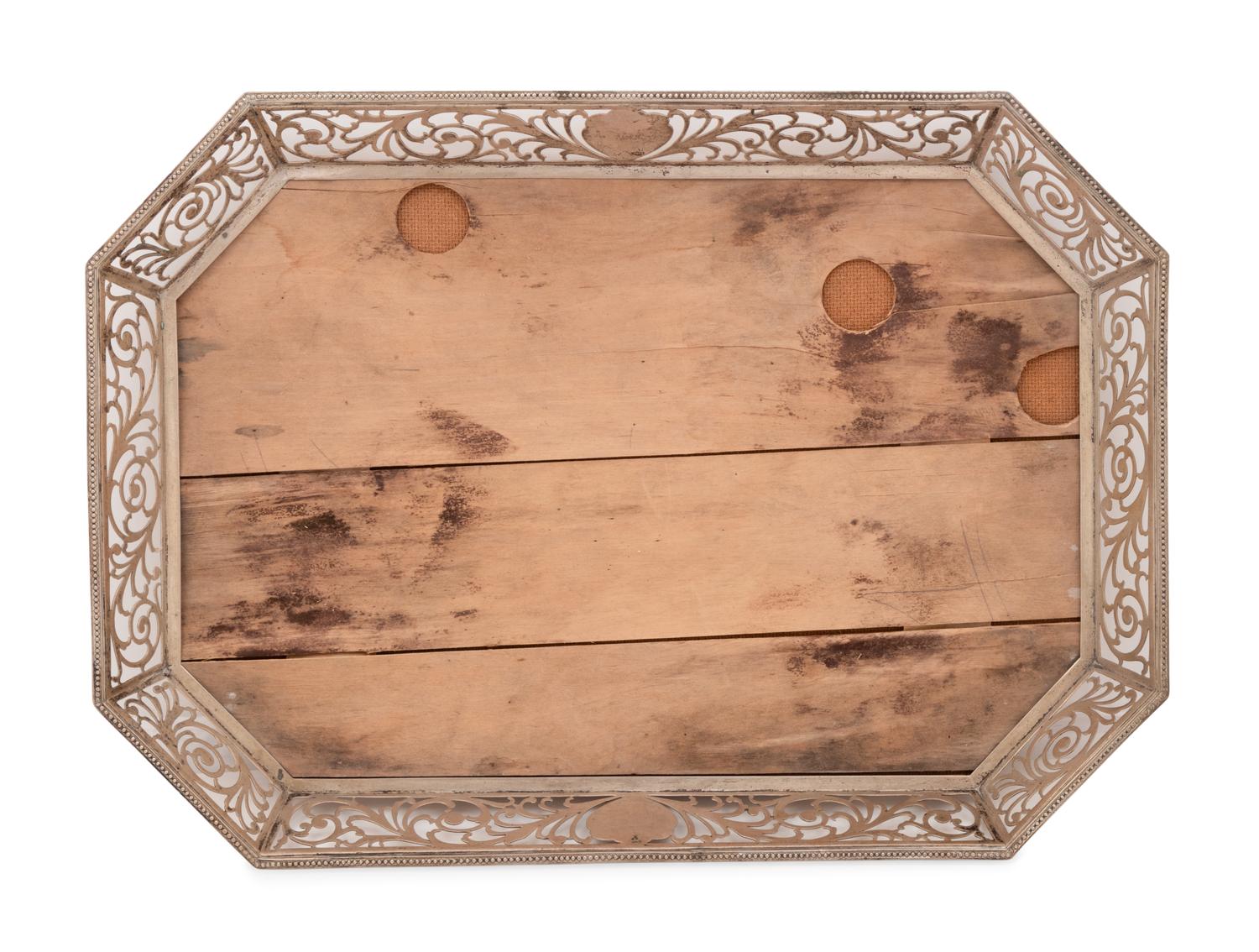 An Italian Silver Serving Tray