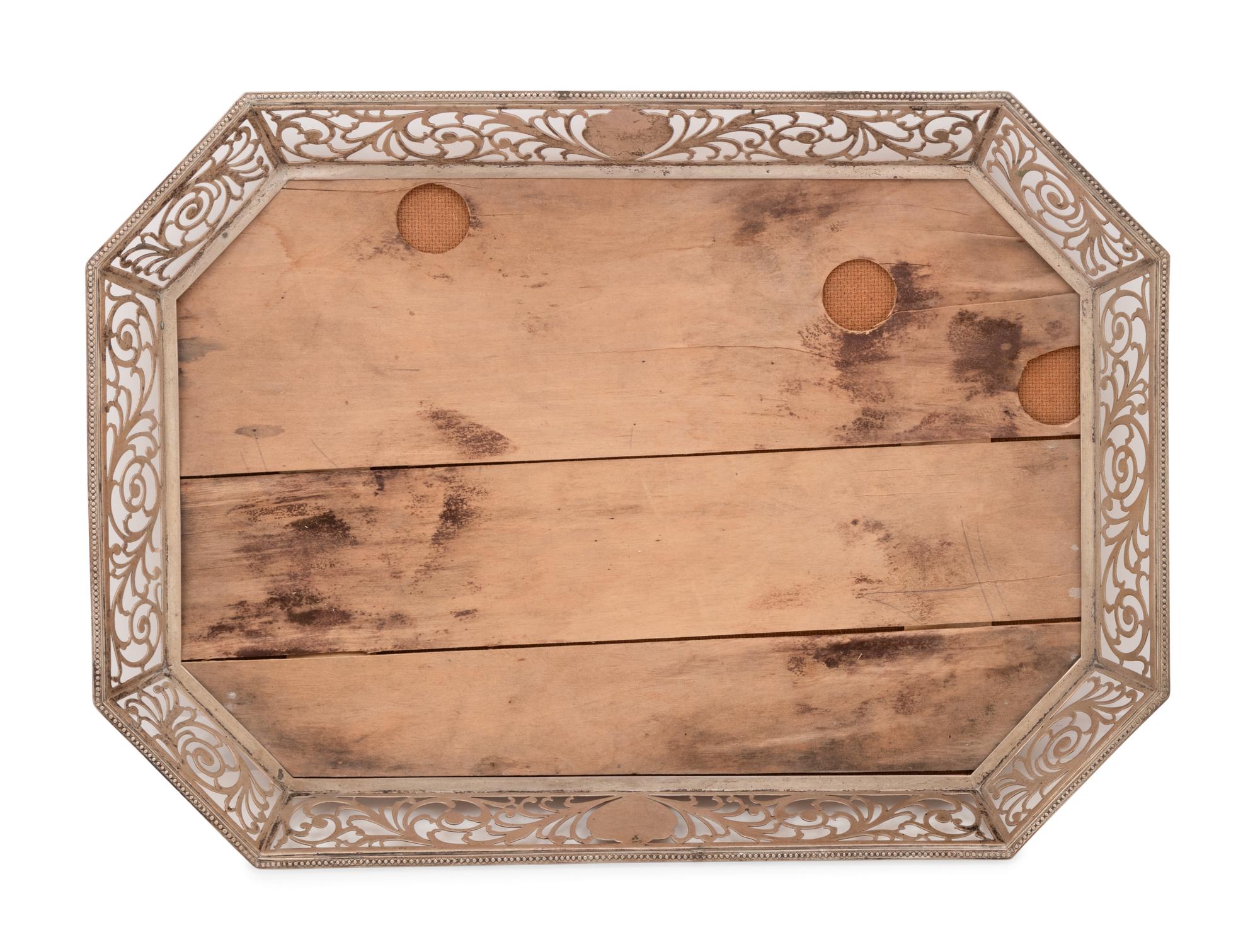 An Italian Silver Serving Tray