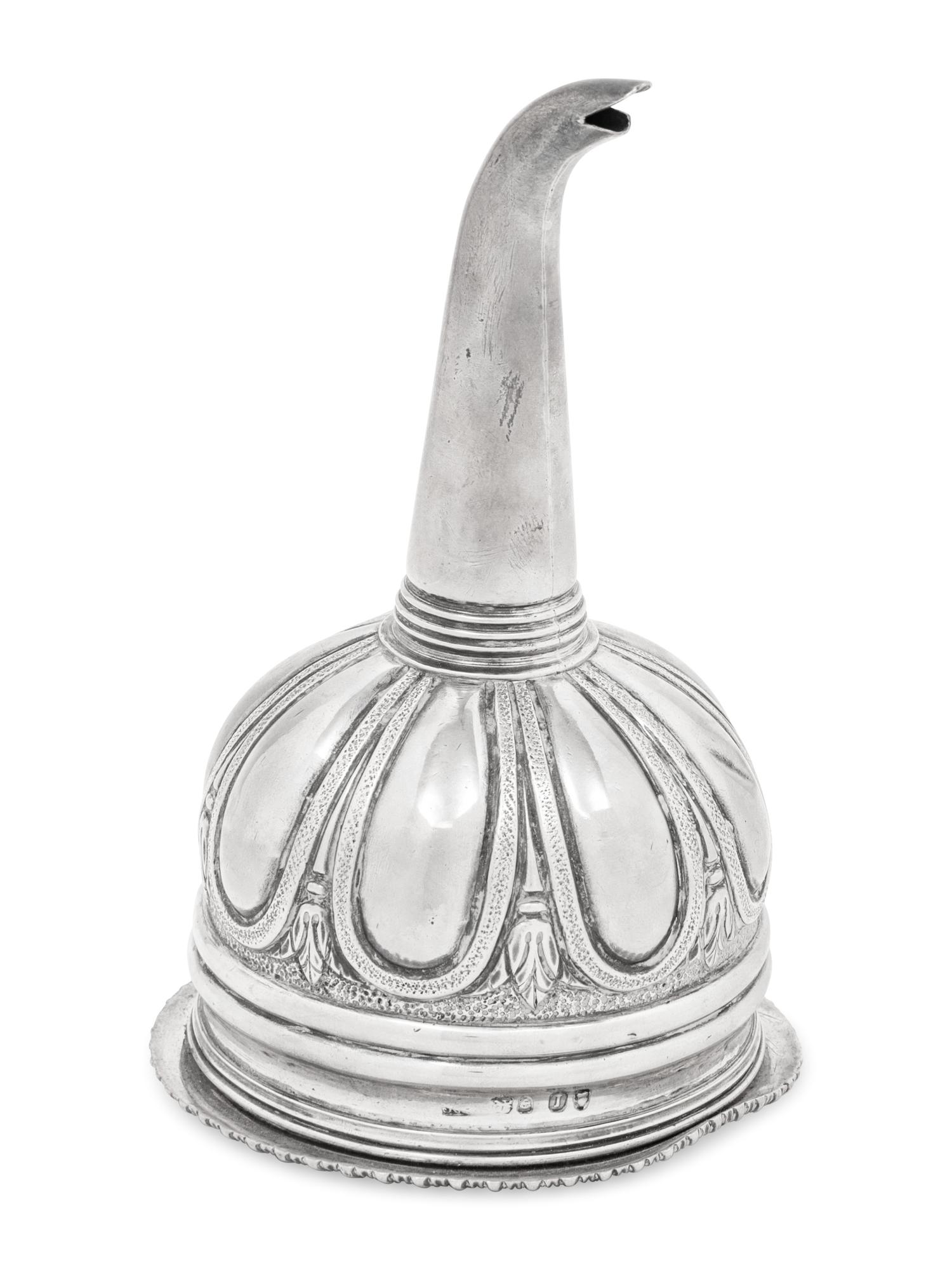 A George IV Silver Wine Funnel