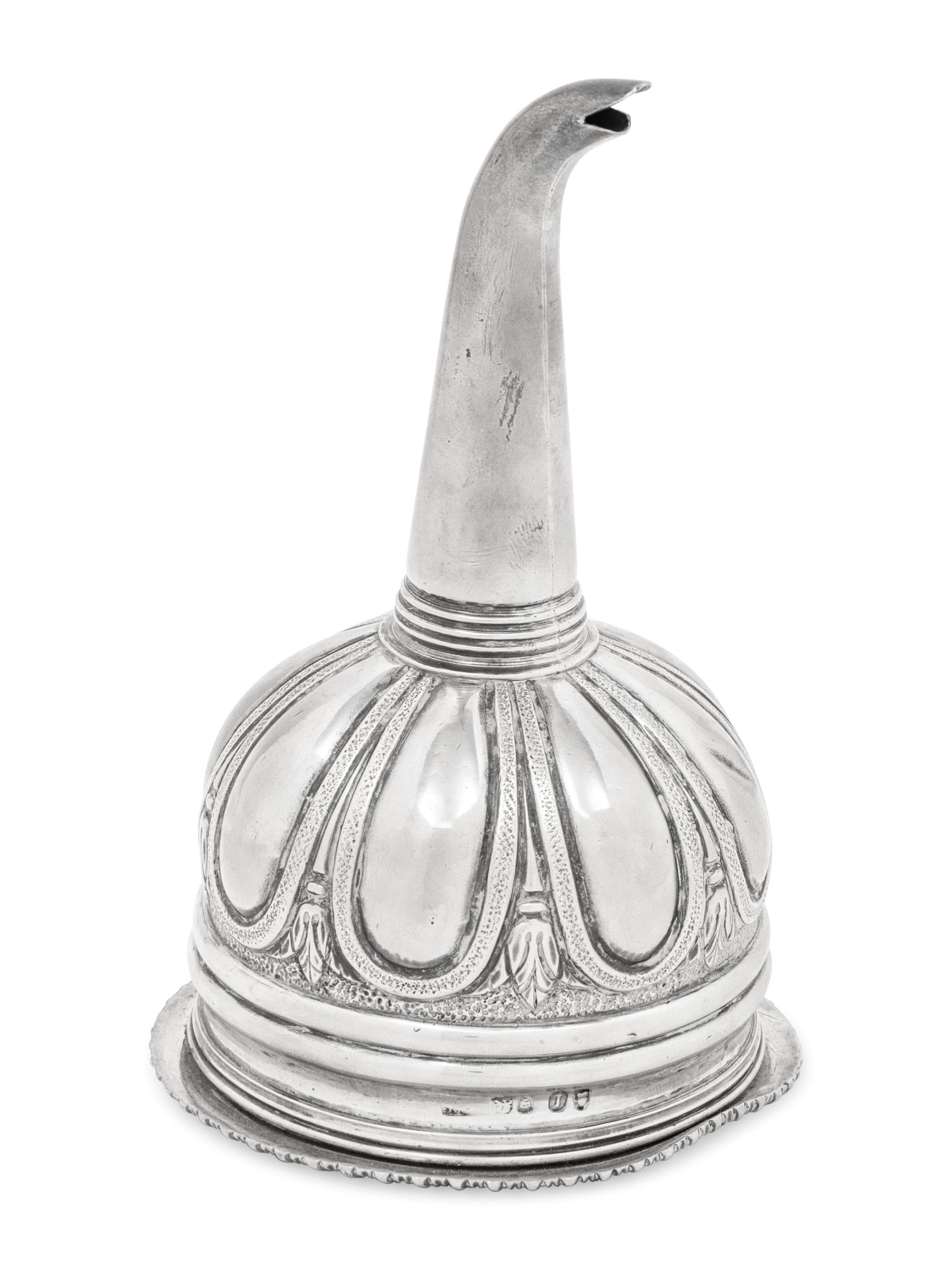 A George IV Silver Wine Funnel