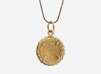 A Gold Coin Necklace and Tiffany & Co. Bracelet