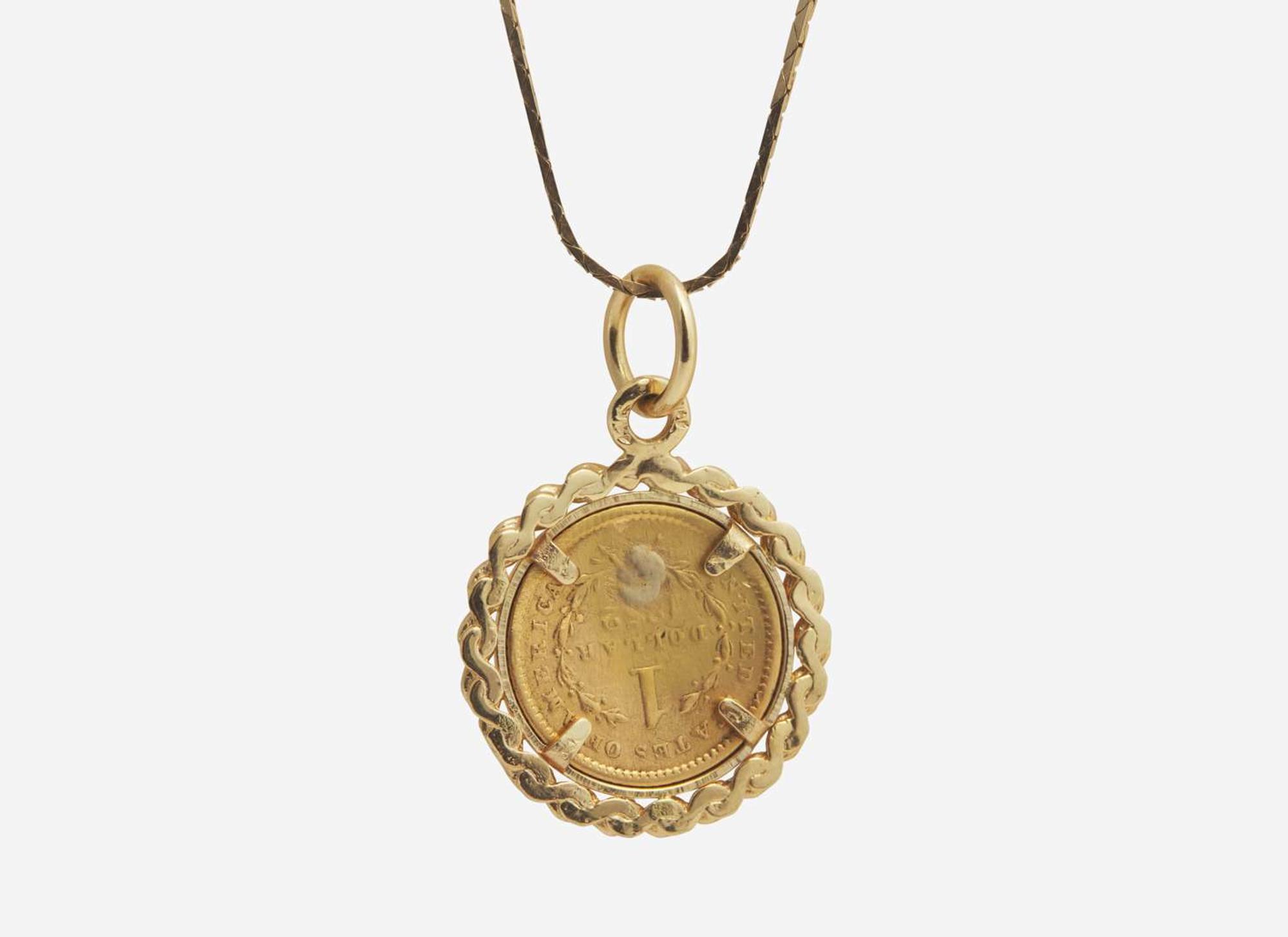 A Gold Coin Necklace and Tiffany & Co. Bracelet