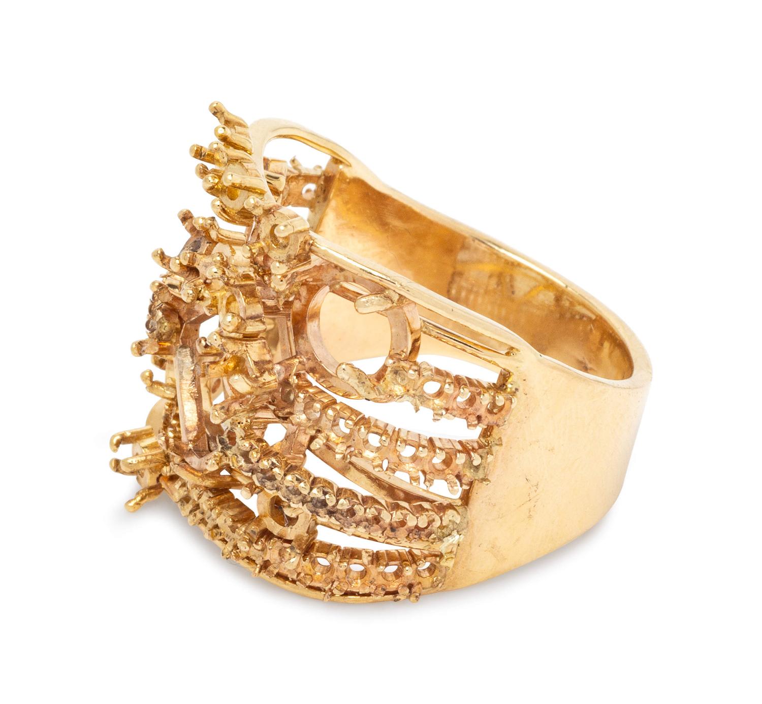 A Yellow Gold Mounting and Loose Diamonds,