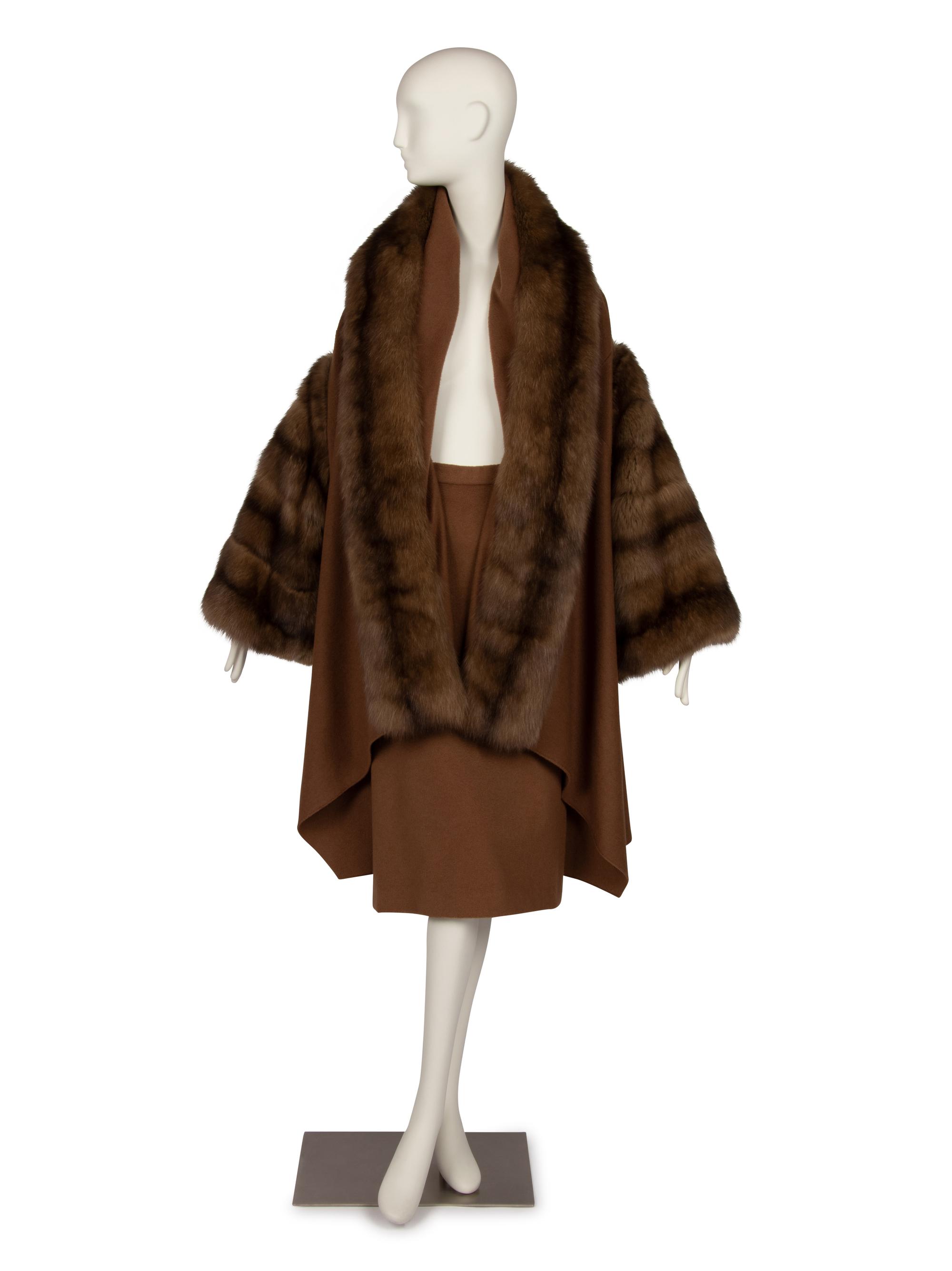 Christian Dior Haute Couture Sable and Cashmere Coat and Skirt, Autumn/Winter 1988-89