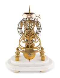 An English Brass Single-Fusée Skeleton Clock