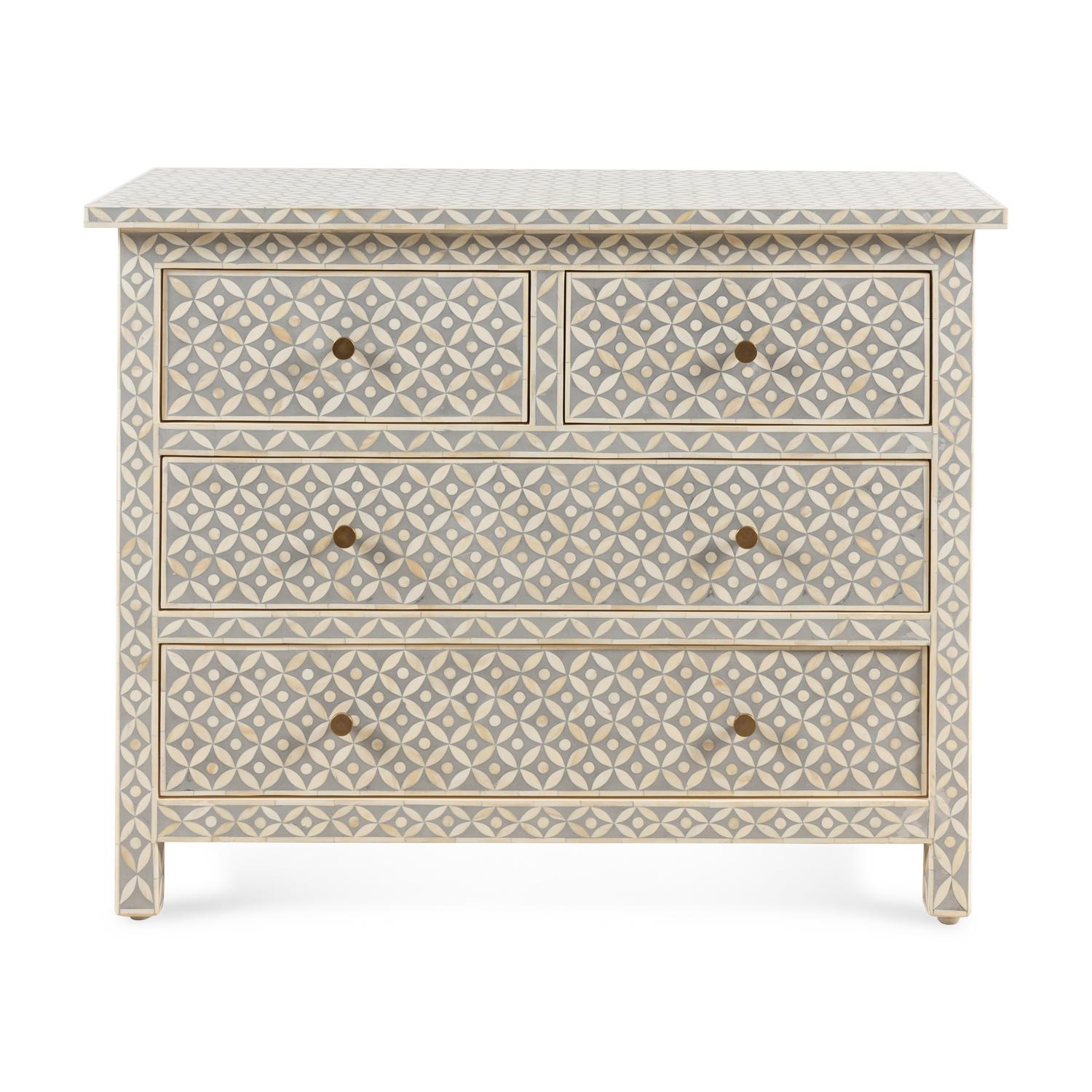 A Contemporary Marquetry Chest of Drawers