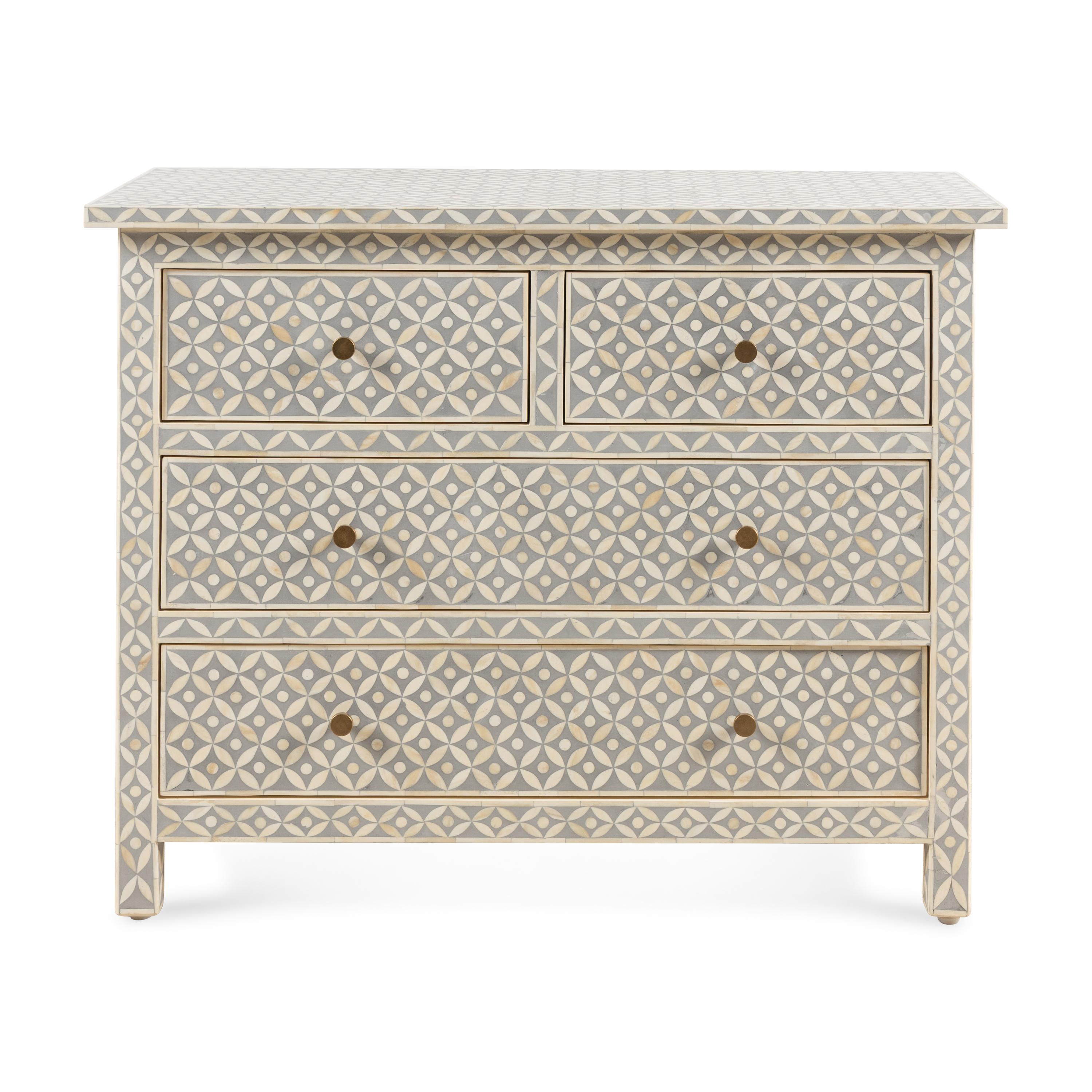 A Contemporary Marquetry Chest of Drawers