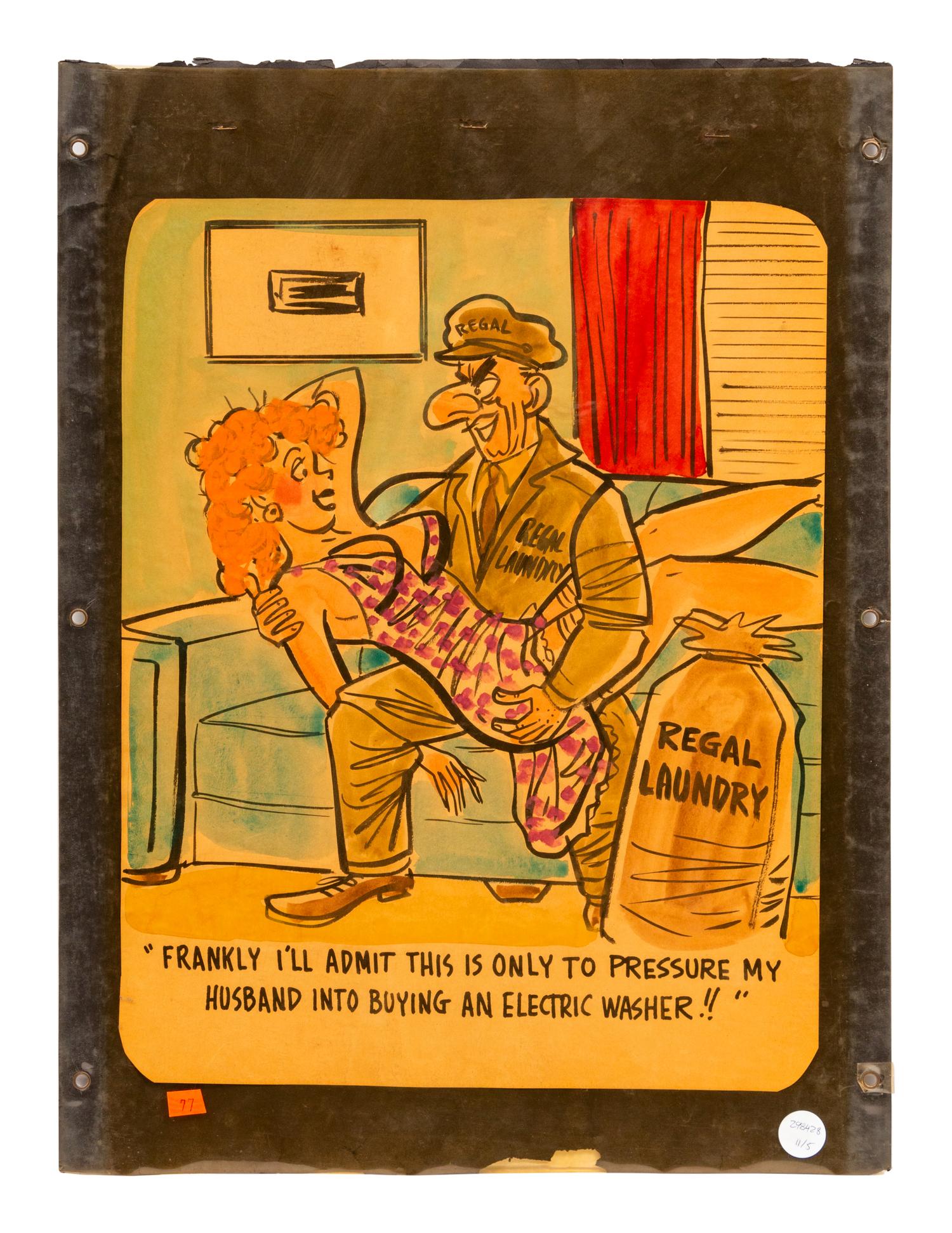 A Group of Five 1950's Era New Yorker Artist Illustrations