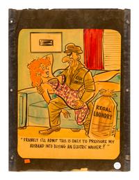 A Group of Five 1950's Era New Yorker Artist Illustrations